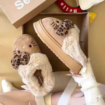 Cozy Kitty Plush Slippers
