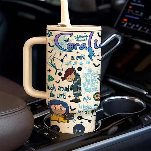 Button World Aesthetic Tumbler