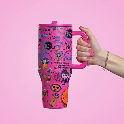 Button World Aesthetic Tumbler